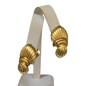 Vintage 80s Etruscan Style Clip Earrings (A7979)